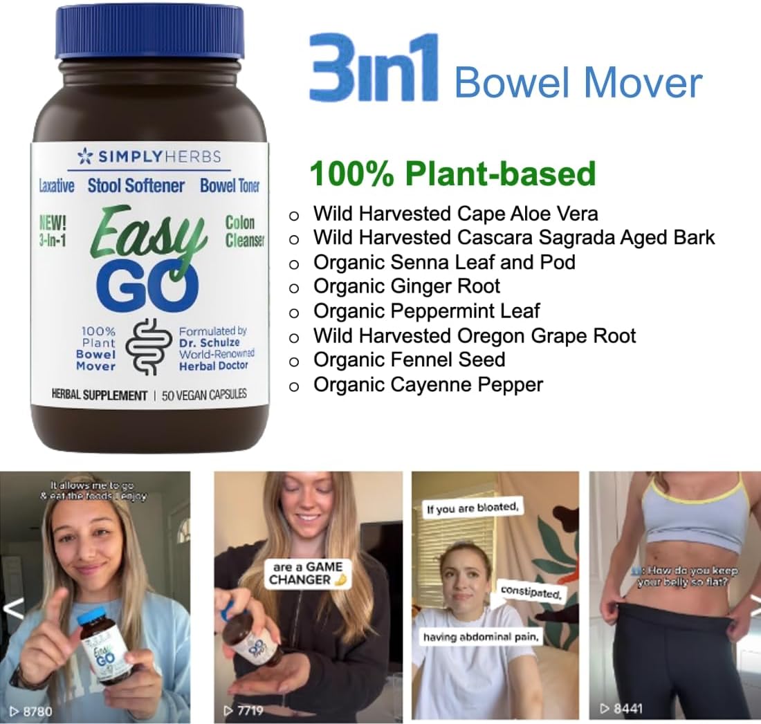 Easy Go Bowel Mover capsules 50ct bottle
