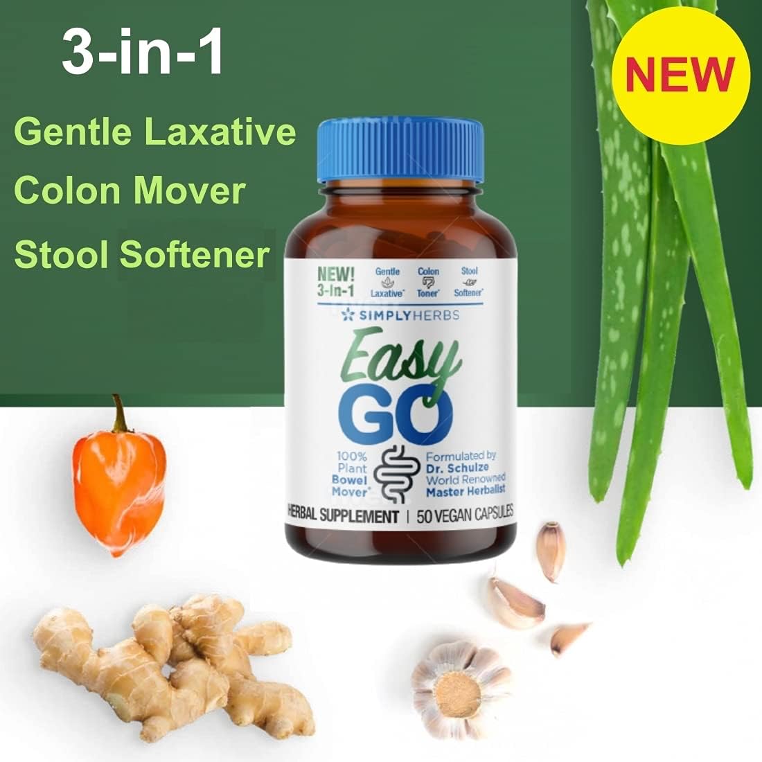 Easy Go Bowel Mover capsules 50ct bottle